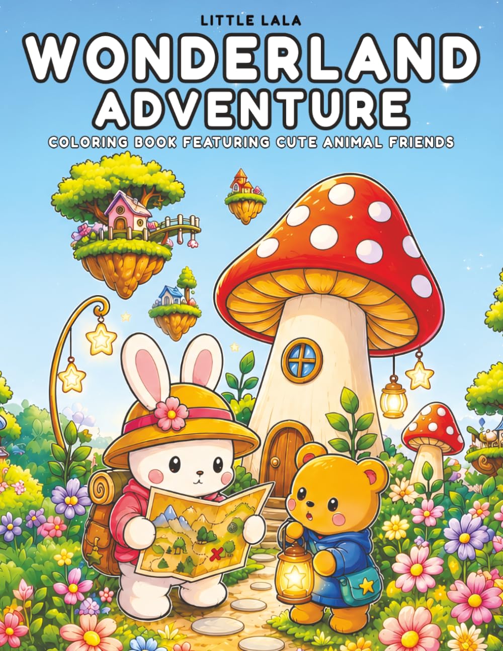 Wonderland Adventure: Fantasy Coloring Book Featuring Cute Animal Friends, Magical Worlds, Cozy Scenes, and Relaxing Creative Fun (Cozy Fantasy Friends) baixar o livro de graça