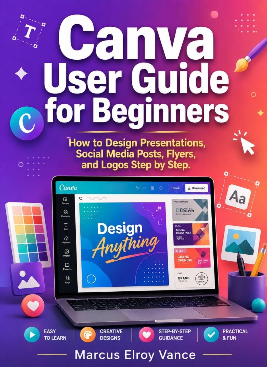 ler totalmente Canva User Guide for Beginners: How to Design Presentations, Social Media Posts, Flyers, and Logos Step by Step (English Edition)