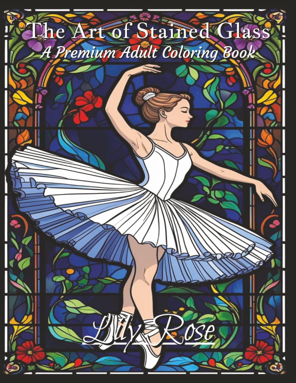 ler totalmente The Art of Stained Glass: Ballerina Edition: A Captivating Coloring Experience of Grace, Dance, and Design