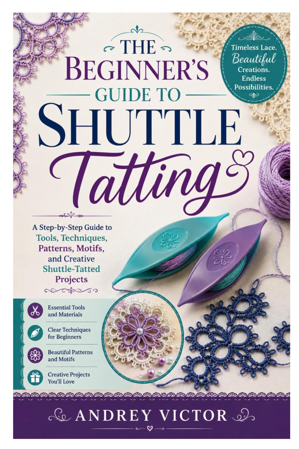 ler totalmente The Beginner’s Guide to Shuttle Tatting: A Step-by-Step Guide to Tools, Techniques, Patterns, Motifs, and Creative Shuttle-Tatted Projects