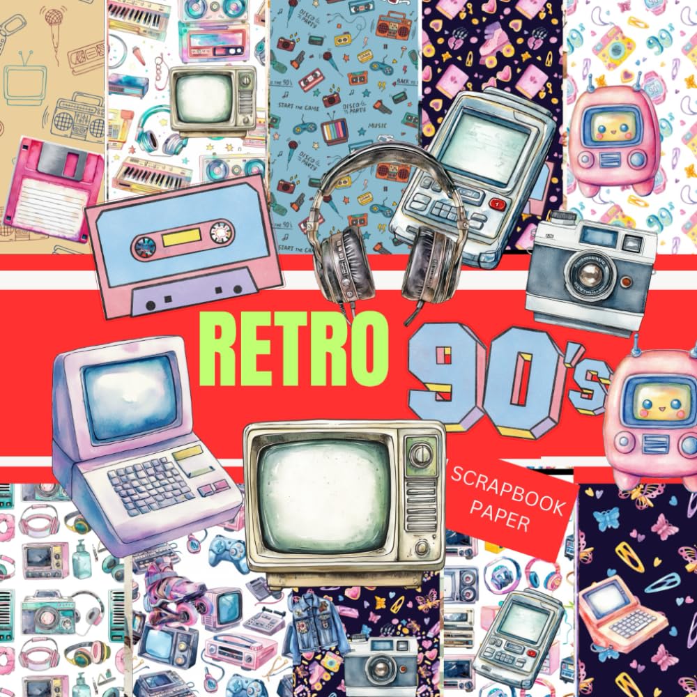 RETRO 90'S SCRAPBOOK PAPER: This is used in DIY JUNK JOURNALS, ORIGAMI, EPHEMERA baixar o livro de graça