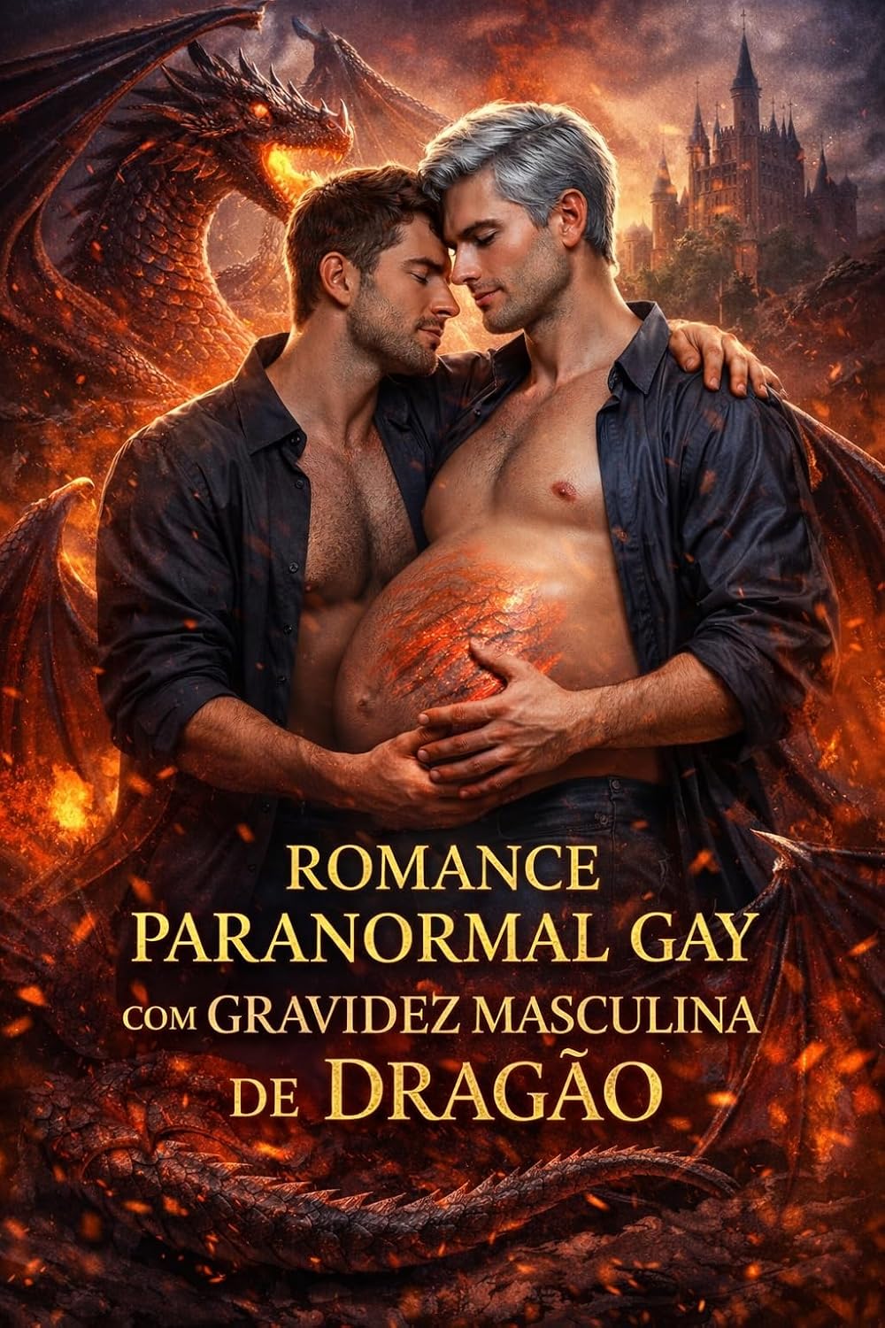 ler totalmente Romance Paranormal Gay com Gravidez Masculina de Dragão