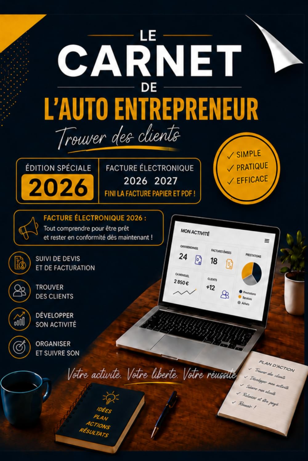 carnet de l'auto entrepreneur: Trouver des clients, suivre ses devis, facturer et développer son activité (French Edition) baixar livro de graça