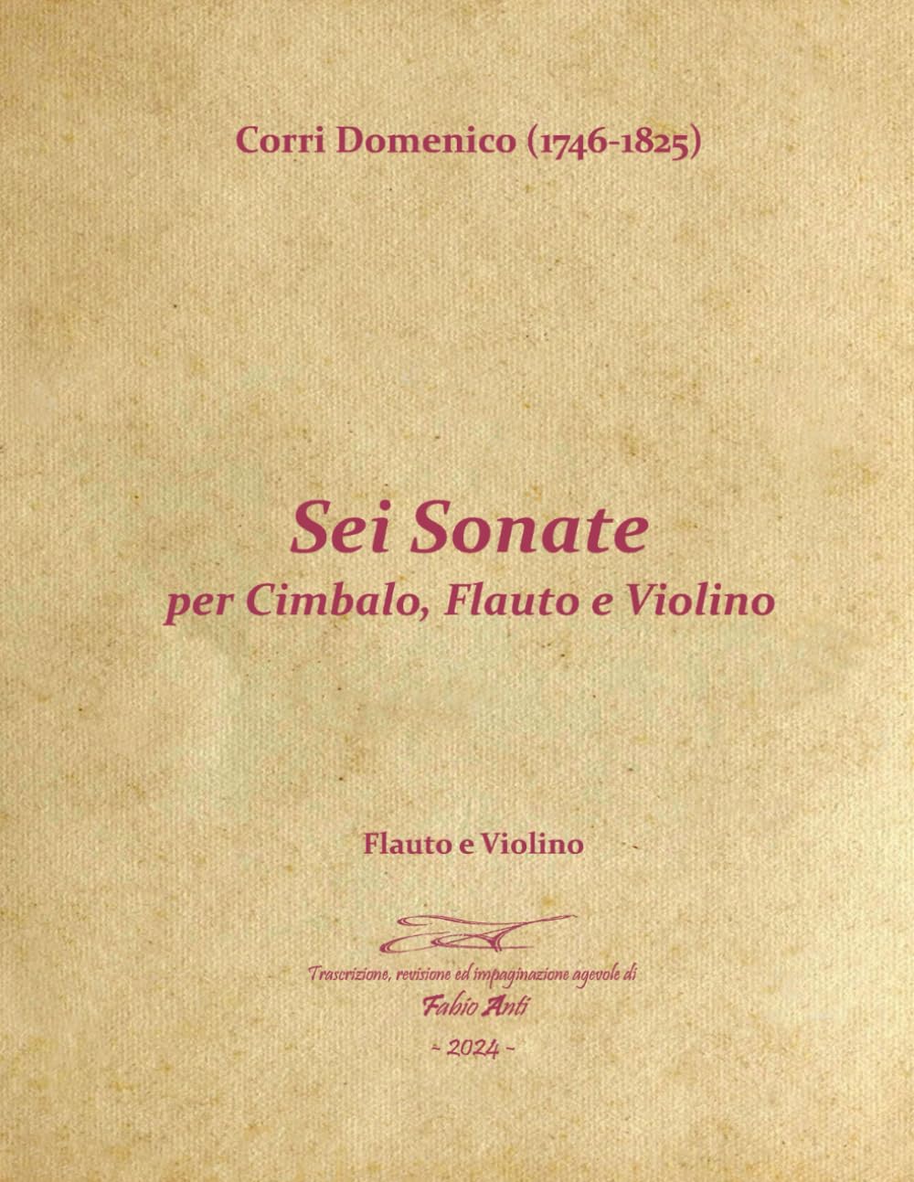 capítulo por capítulo baixar Corri Domenico (1746-1825) - Sonate per Cimbalo, Flauto e Violino - Rev Fabio Anti (Italian Edition)