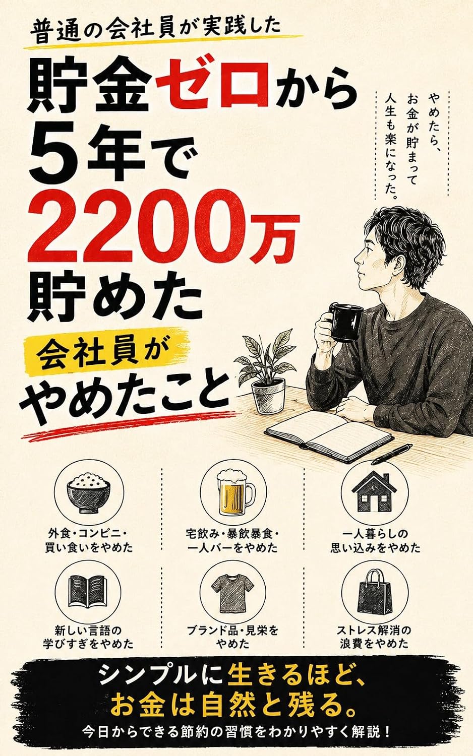 ler totalmente Chokin Zero Kara 5 Nen De 2200 Man En Tameta Kaishain Ga Yameta Koto: Simple Ni Ikiru Hodo Okane Wa Shizen To Nokoru (Japanese Edition)