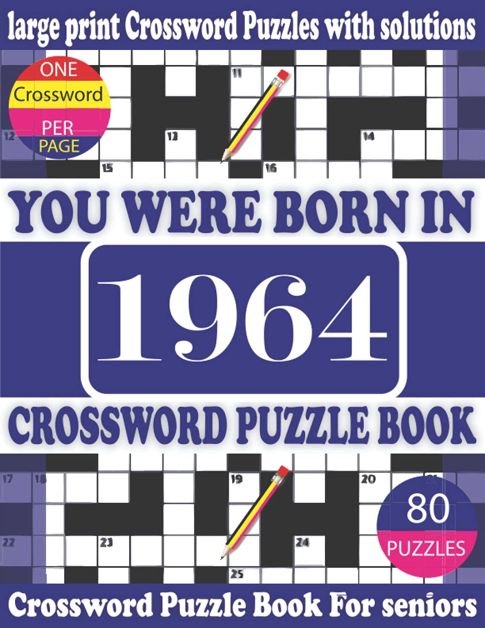 ler totalmente You Were Born in 1964: Crossword Puzzle Book: Crossword Games for Puzzle Fans & Exciting Crossword Puzzle Book for Adults With Solution