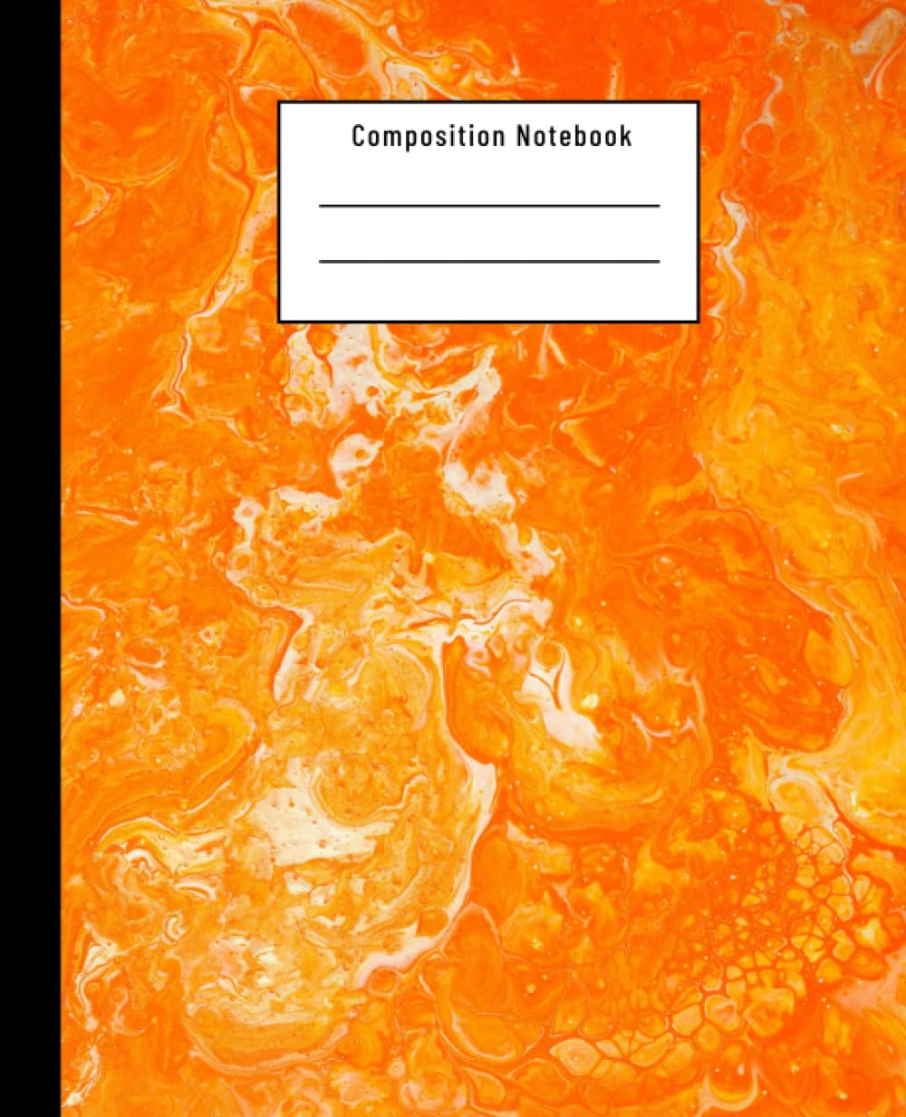 ler totalmente Composition Notebook: Orange and Blue Marble | Liquid Abstract Painting Workbook: Wide Ruled Lined Paper, For Kids, Back To School and Adults (7,5 x 9,25 120 Pages)