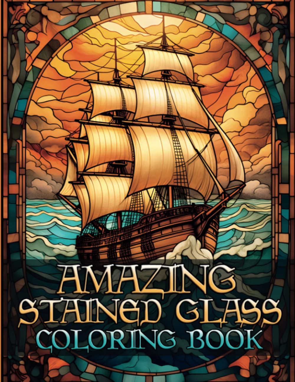Amazing Stained Glass: Coloring Book with 50 Unique Artworks, for Every Art Enthusiast baixar livro de graça