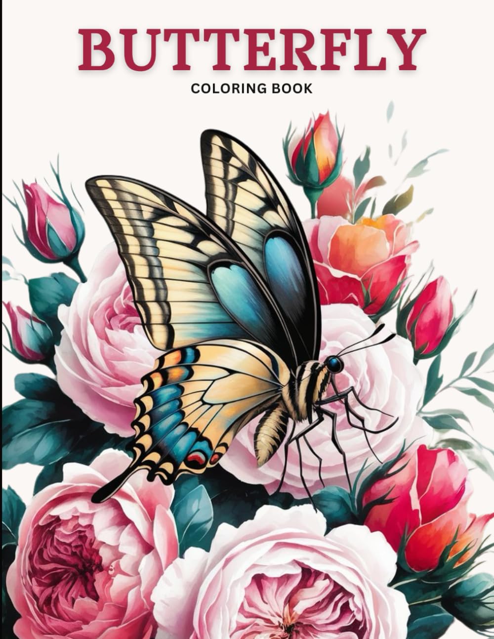 ler totalmente Butterfly Coloring Book for Adults: A Calming Collection of Intricate Butterfly and Flower Illustrations for Grown-Ups to Relax, Relieve Stress and Spark Creativity