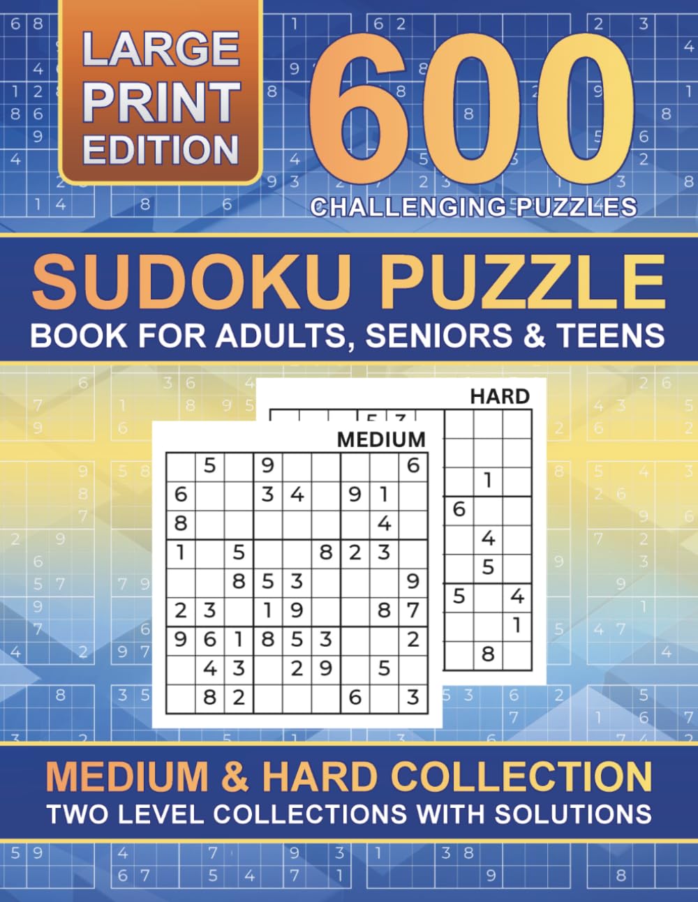 Sudoku Puzzle Book for Adults, Seniors & Teens: 600 Large Print Sudoku Puzzles - Medium & Hard Levels with Solutions baixar livro de graça