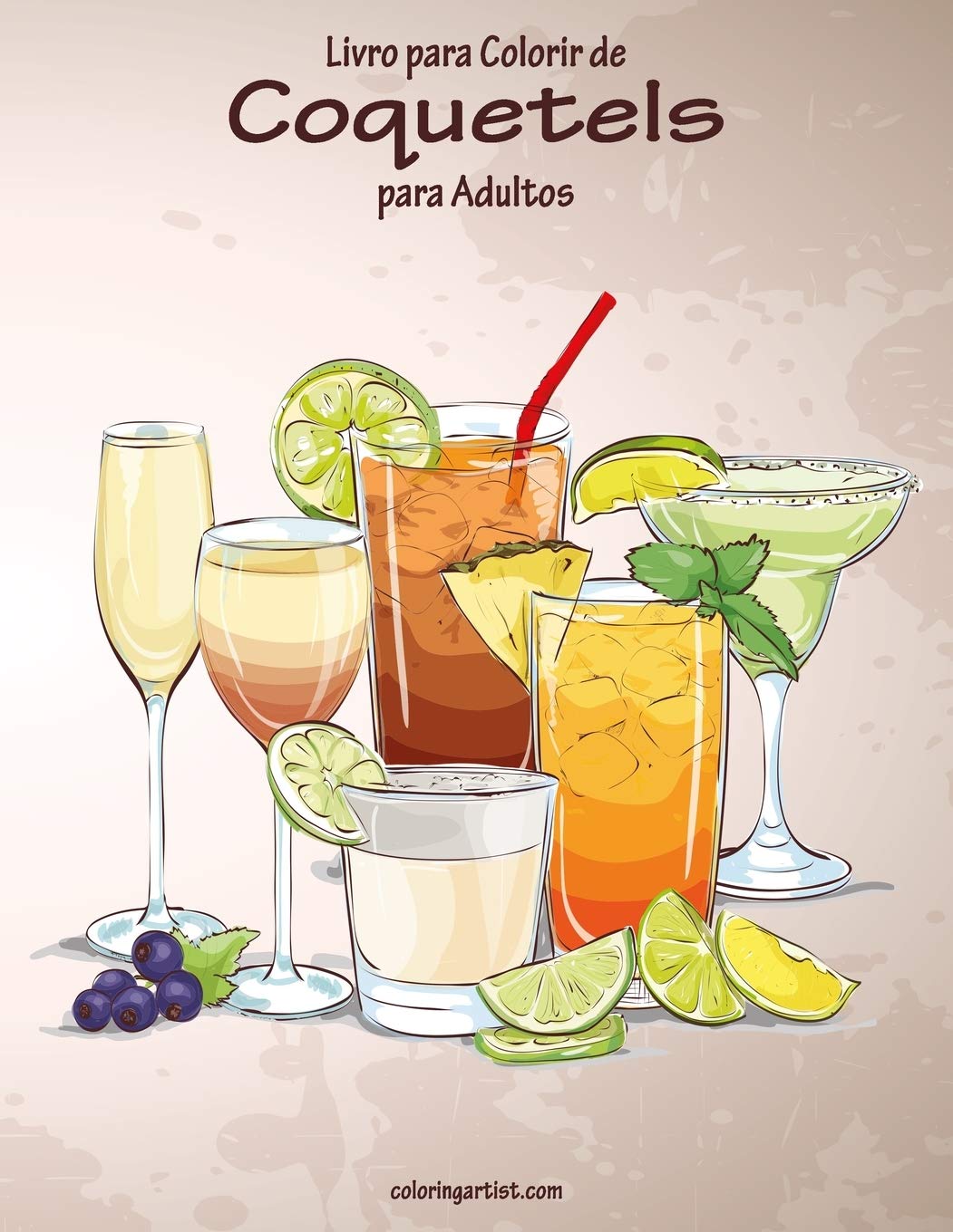 Livro para Colorir de Coquetels para Adultos: 1 baixar livro de graça