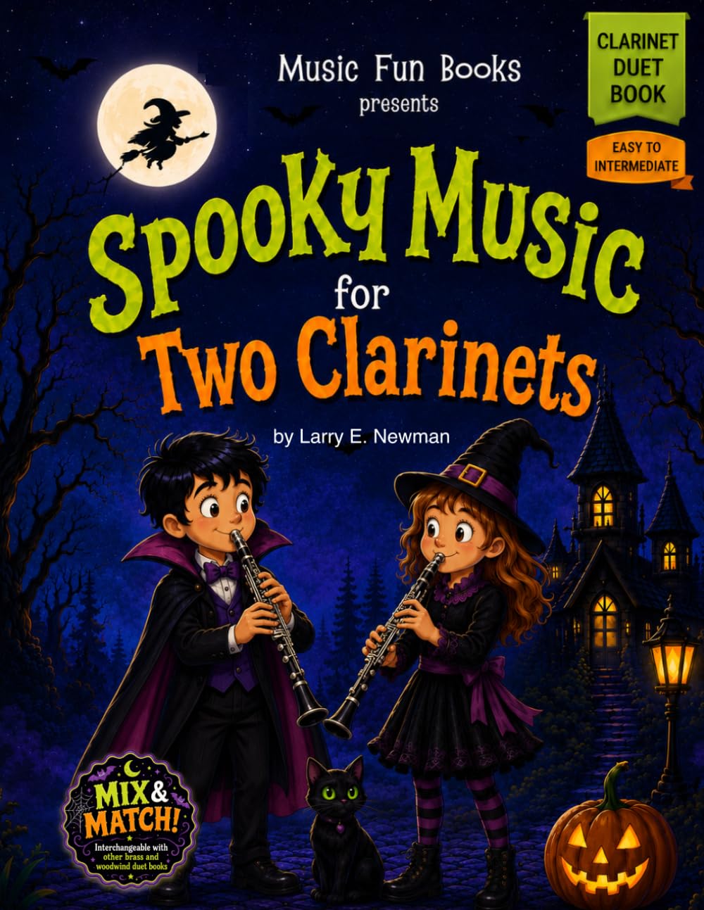 Spooky Music for Two Clarinets: Easy Halloween Clarinet Duets for Kids, Students, Lessons, Recitals, and School Concerts (Spooky Music for Woodwind and Brass Duets) baixar o livro de graça