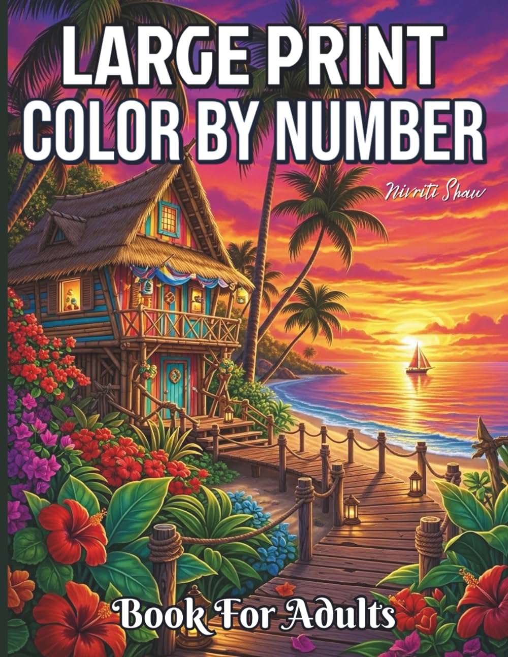 Large Print Color By Number Book for Adults: Simple and Fun Numbered Coloring Pages with Clear, Bold Lines | Calming Art for Adults & Seniors Featuring Nature, Animals & More baixar livro de graça