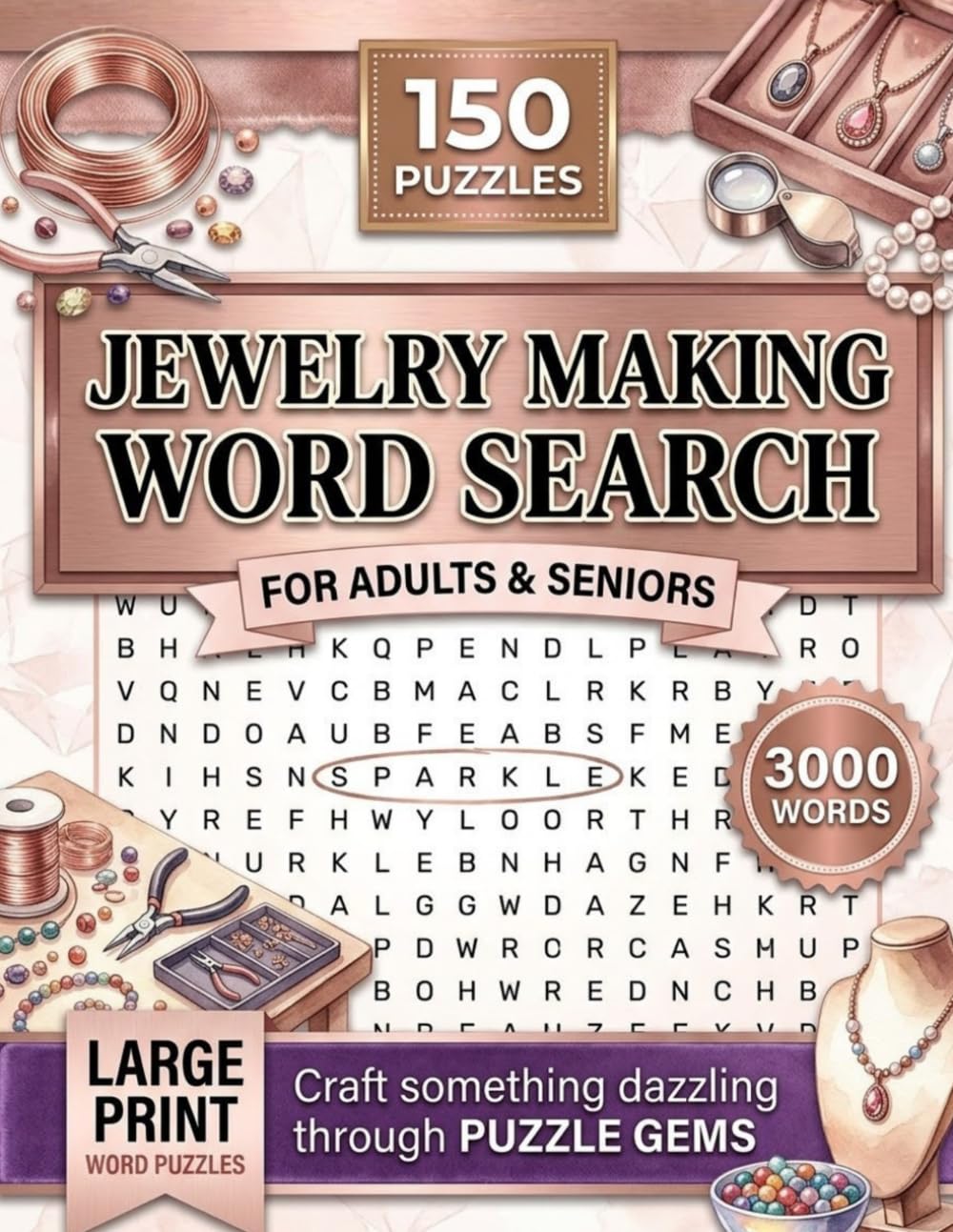 ler totalmente Jewelry Making Word Search Puzzle Book: 150 Puzzles with 3,000 Jewelry & Gemstone Terms — A Sparkling Gift for Jewelry Makers, Crafters and Artisan Enthusiasts