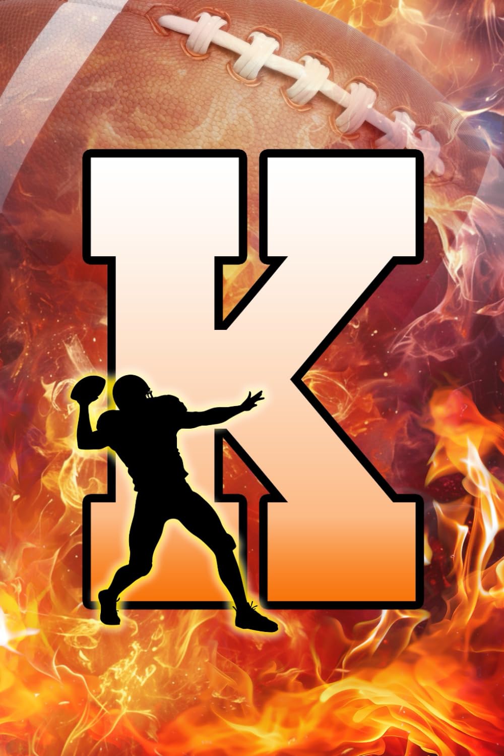 K: Letter "K" Initial American Football Player and Fire Flames Personalized Name Monogram Notebook - College-Ruled Personal Journal, Writing Pad, or Diary for Football Fans - 110 Pages, 6x9 baixar o livro de graça