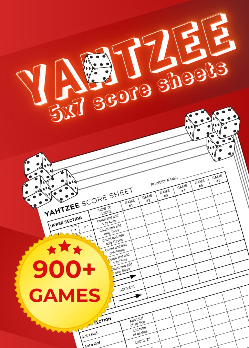 Yahtzee Score Pads 5x7: 900 Large Print Yahtzee Score Sheets for Scorekeeping. Score Book & Family Game. baixar livro de graça
