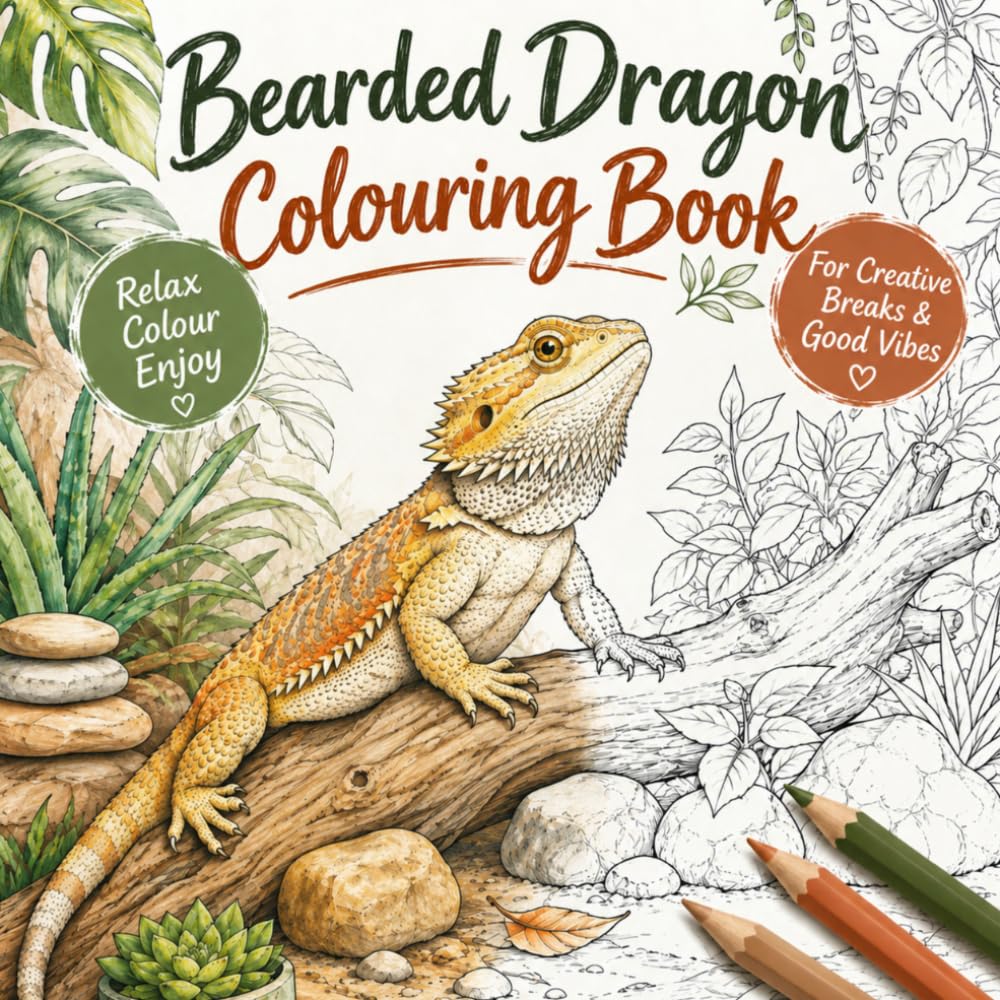 ler totalmente Bearded Dragon Colouring Book: Fascinating Bearded Dragons in Heartwarming Scenes to Colour and Relax