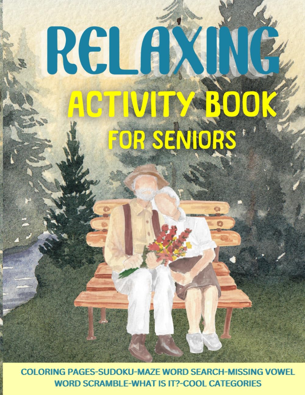 ler totalmente Relaxing Activity Book for Seniors: Collection of Fun Brain Activities, Puzzle Games, and Brain Teasers for Seniors to Strengthen Memory and Relieve Stress