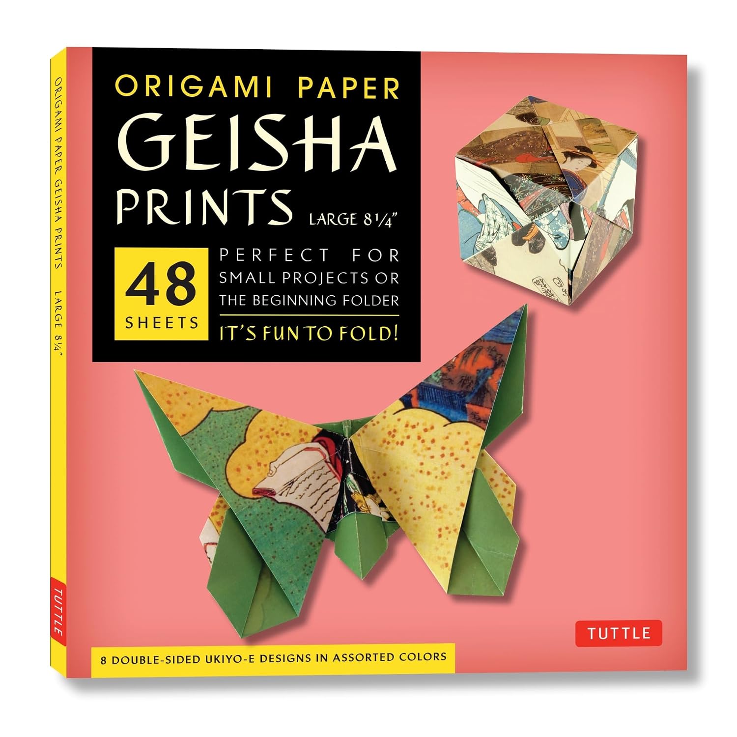 ler totalmente Tuttle Origami Paper: Geisha Prints 48 Sheets X-Large 8 1/4" (21 CM) Origami Sheets with 8 Different Designs (Instructions for 6 Projects Included)