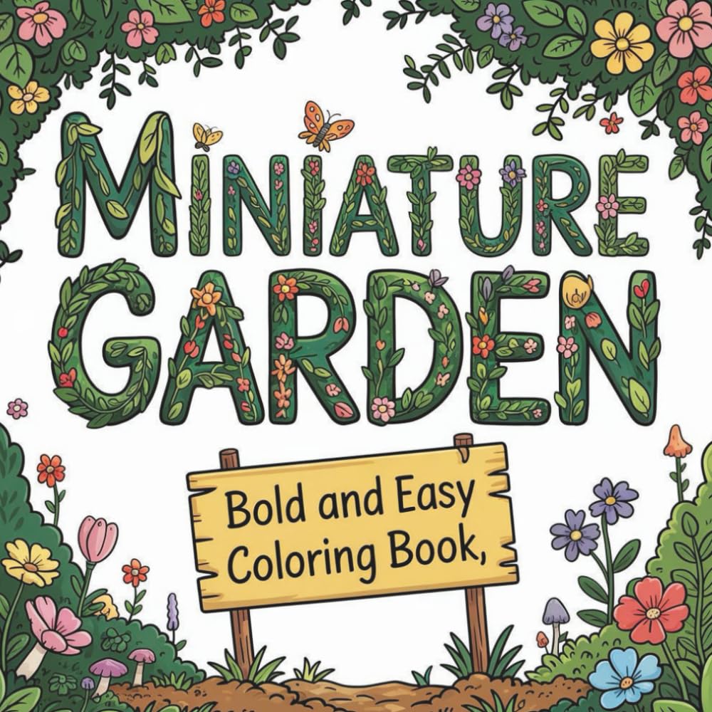 Cozy Miniature Garden Coloring Book: Bold and Easy Coloring Book Featuring Cute Mini Gardens, Flowers, Mushrooms for Relaxation and Stress Relief (Cozy Coloring Books) baixar o livro de graça