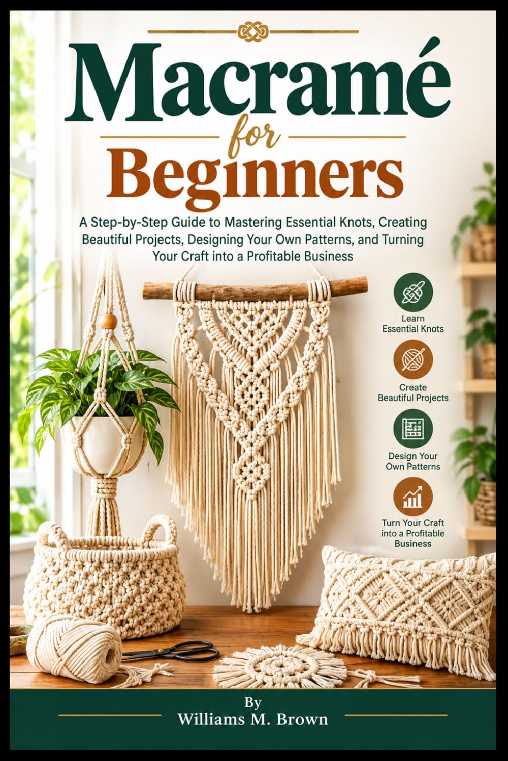 Macramé for Beginners: A Step-by-Step Guide to Mastering Essential Knots, Creating Beautiful Projects, Designing Your Own Patterns, and Turning Your Craft into a Profitable Business baixar livro de graça