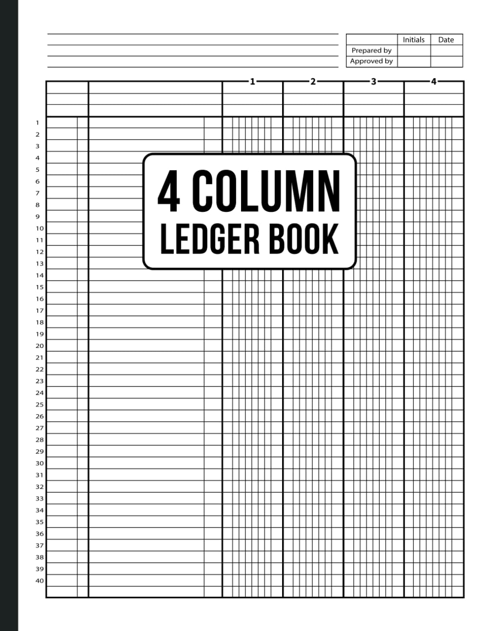 ler totalmente 4 Column Ledger Book: Simple Accounting Ledger Book for Bookkeeping, White Columnar Pad
