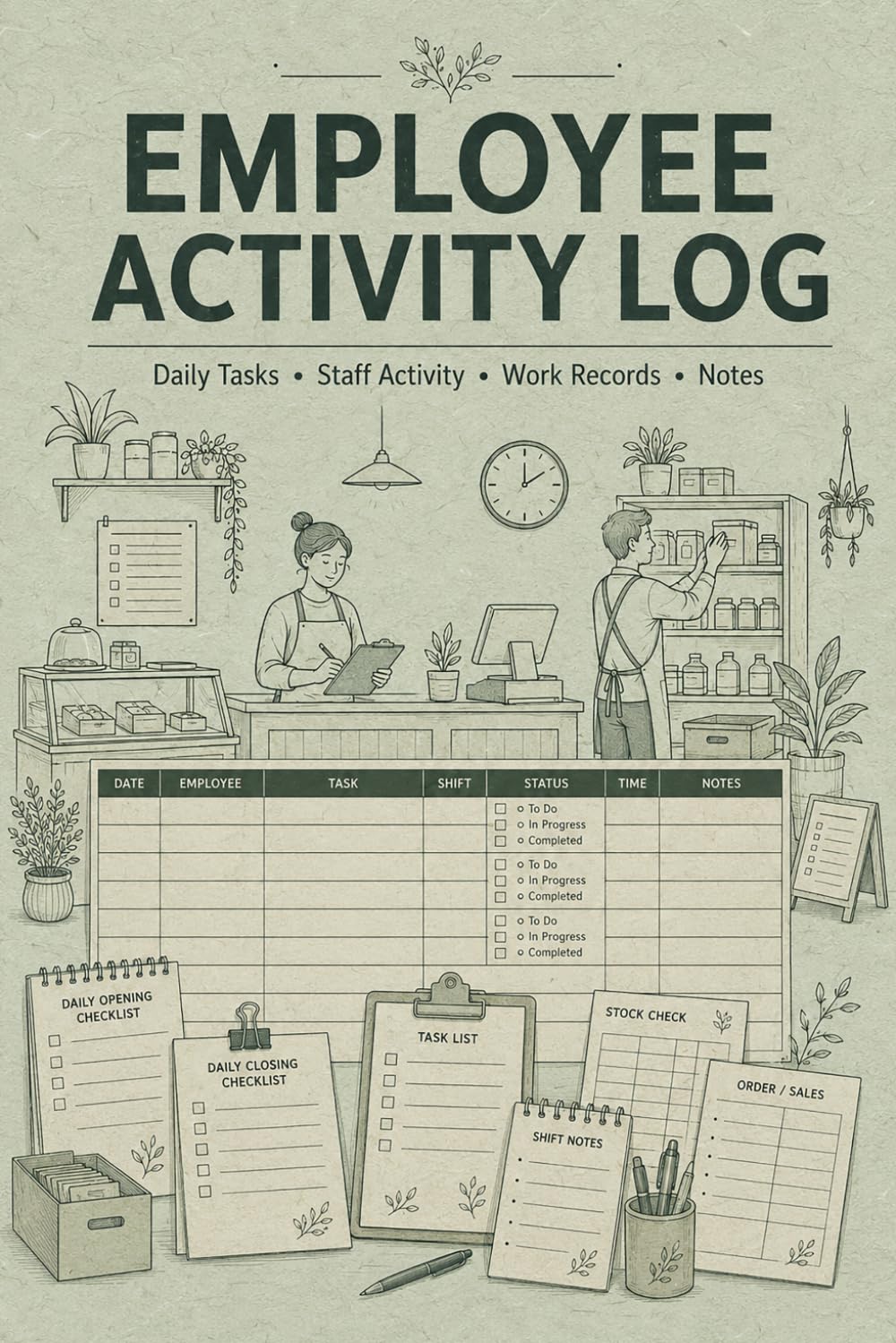 capítulo por capítulo baixar Employee Activity Log: Workplace Record Journal for Small Business Owners Documenting Staff Tasks, Schedules, Training Notes, Assignments, Attendance Details, and Daily Activities
