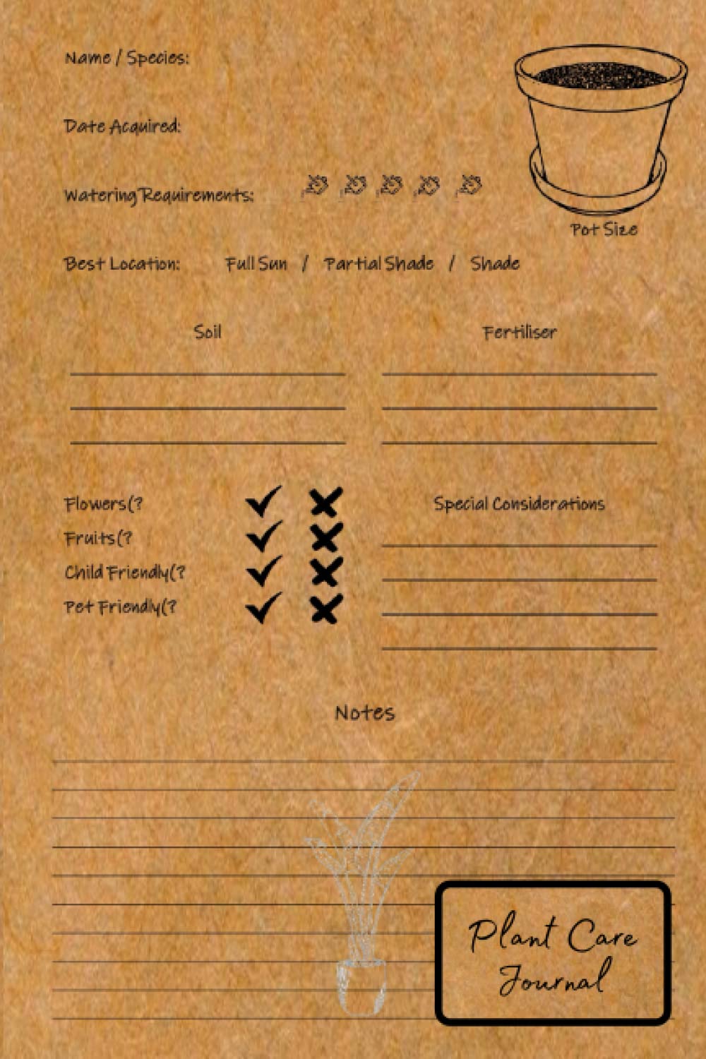 ler totalmente Plant Care Journal: Houseplant Log Book with an easy-to-use format to Keep Track of Plant Details