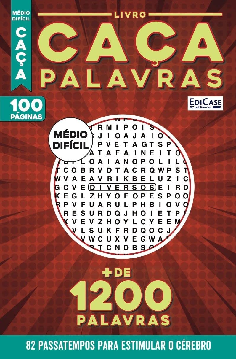 Livro Caça-Palavras 42: Nível Médio/ Difícil - 82 passatempos para exercitar o cérebro.