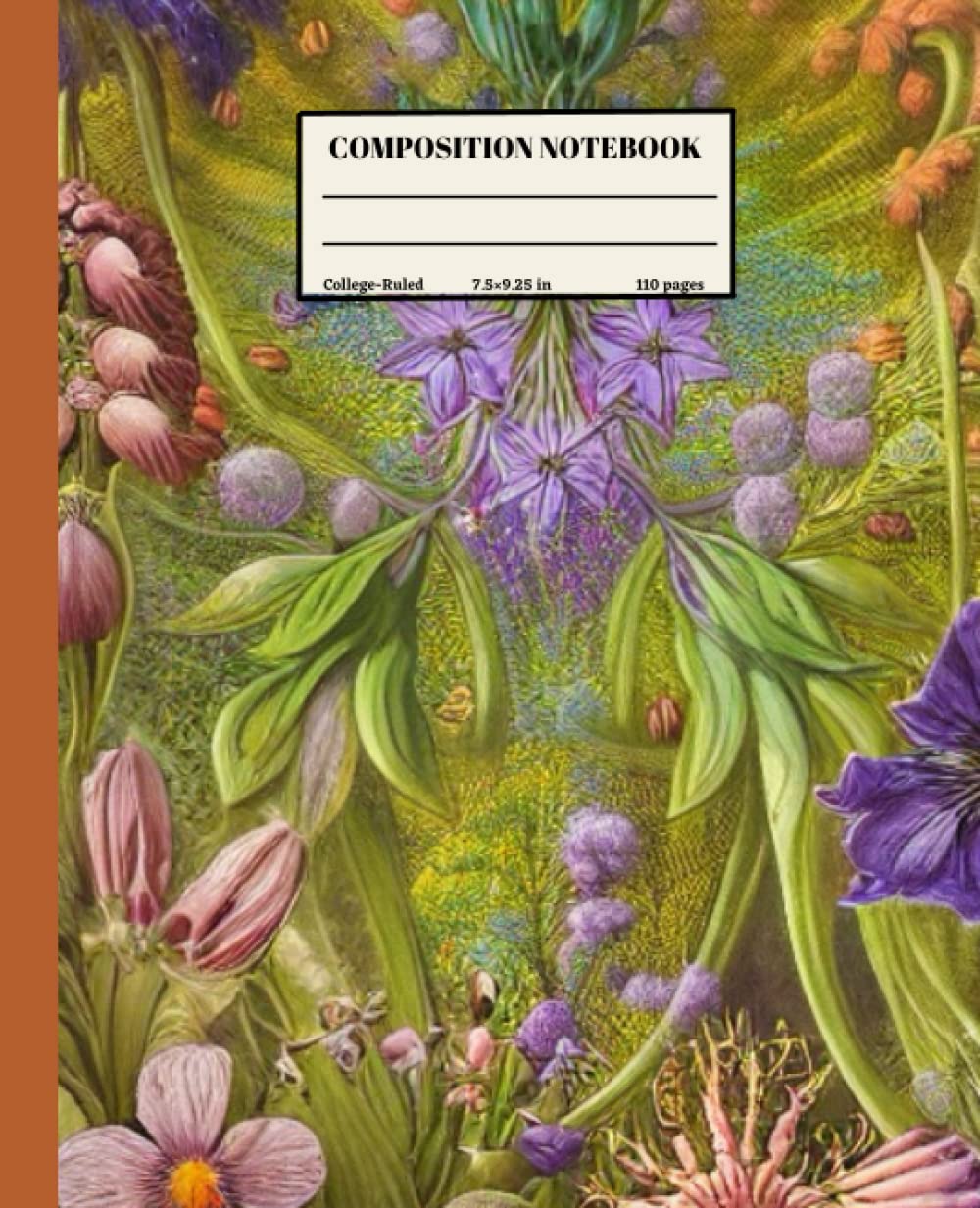 Composition Notebook: Beautiful tropical botanical plants, vintage illustrations, cute wildflowers: a college-ruled aesthetic journal for girls, women, and art lovers baixar livro de graça