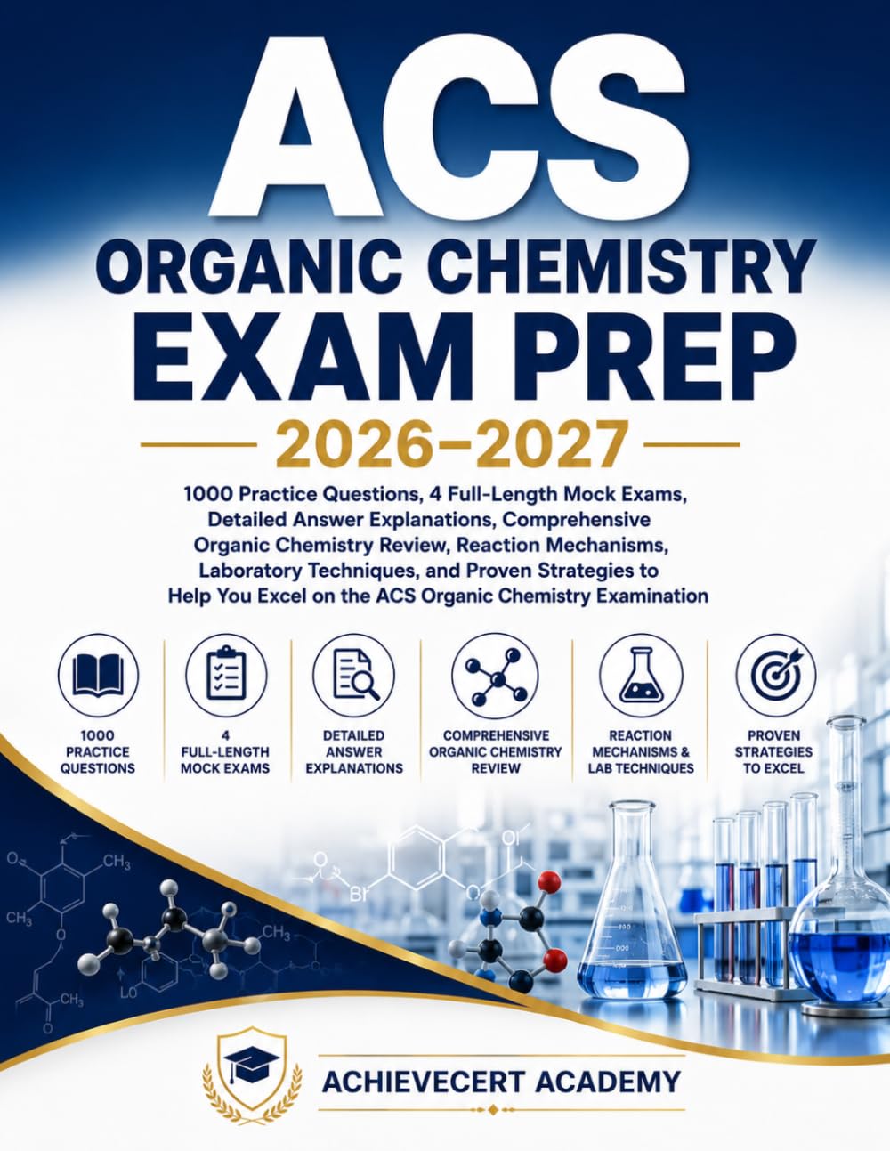 capítulo por capítulo baixar ACS Organic Chemistry Exam Prep 2026–2027: 1000 Practice Questions, 4 Full-Length Mock Exams, Detailed Answer Explanations, Comprehensive Organic... Proven Strategies to Help You Excel on the