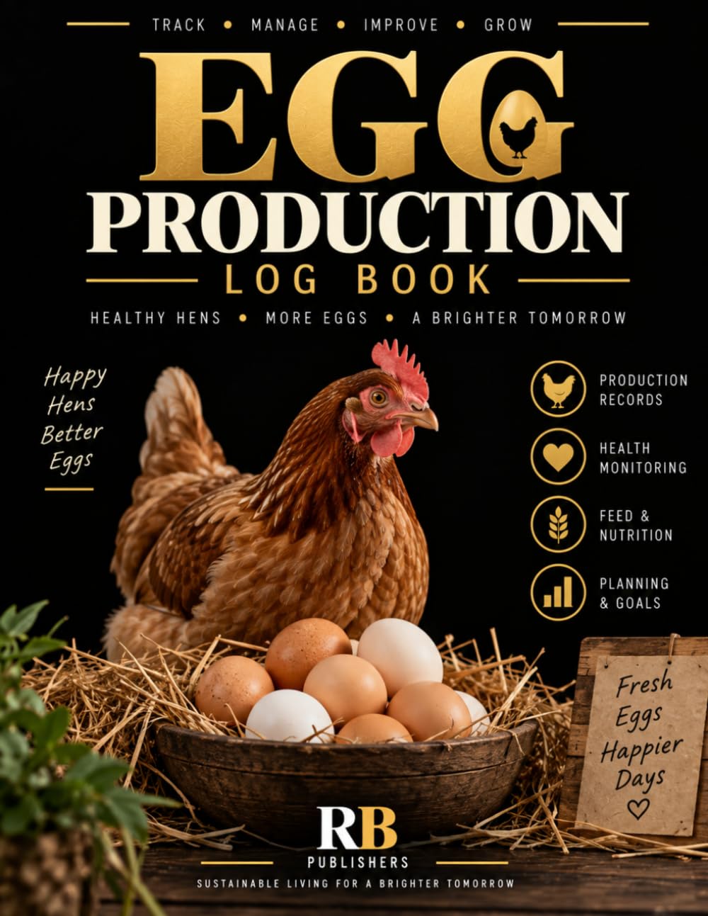 ler totalmente Egg Production Log Book: Daily Egg Collection Record for Backyard Chickens, Poultry Keepers, Homesteads and Small Farms