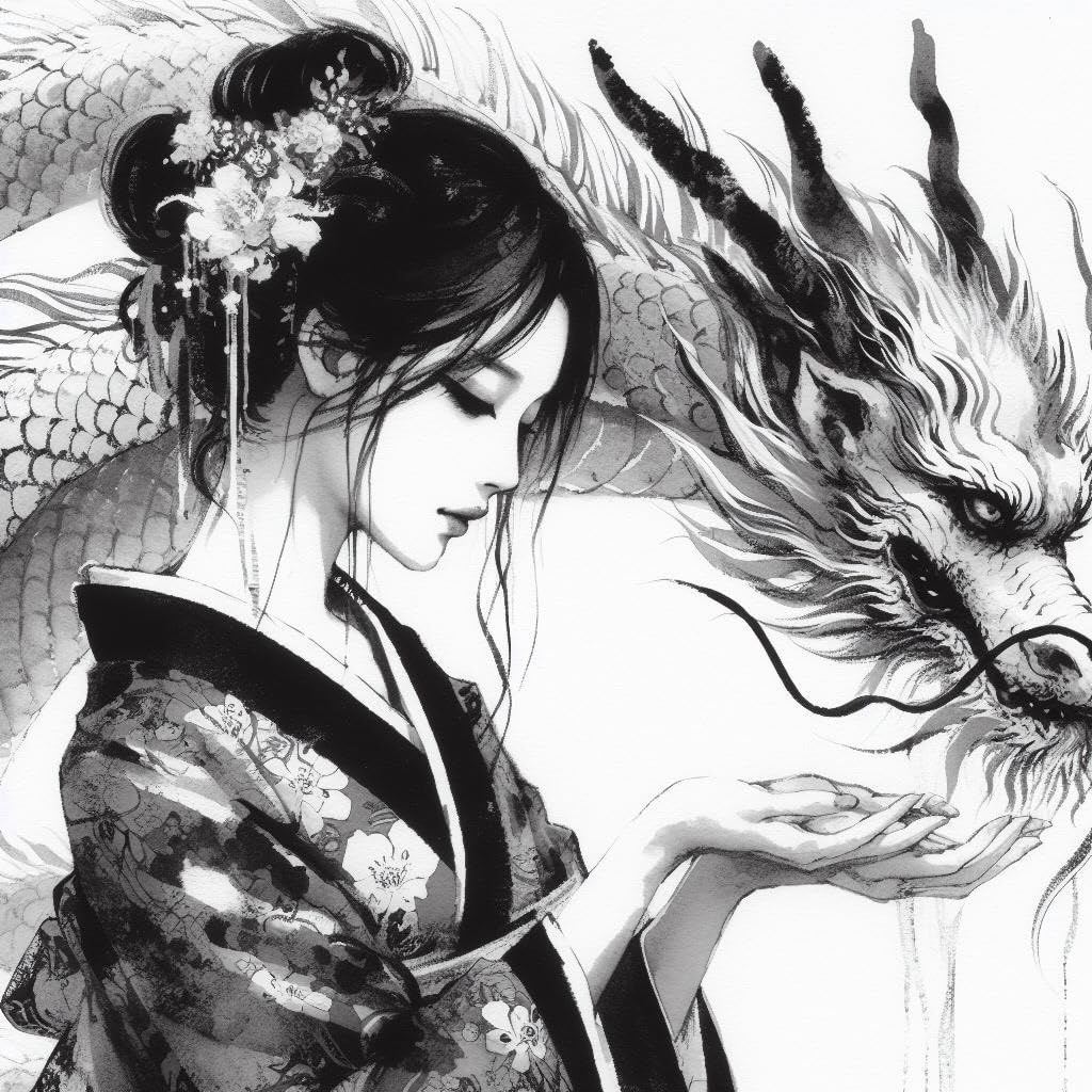 ler totalmente Fortunate Dragon Lady Sumi-e: Vol.1 (English Edition)
