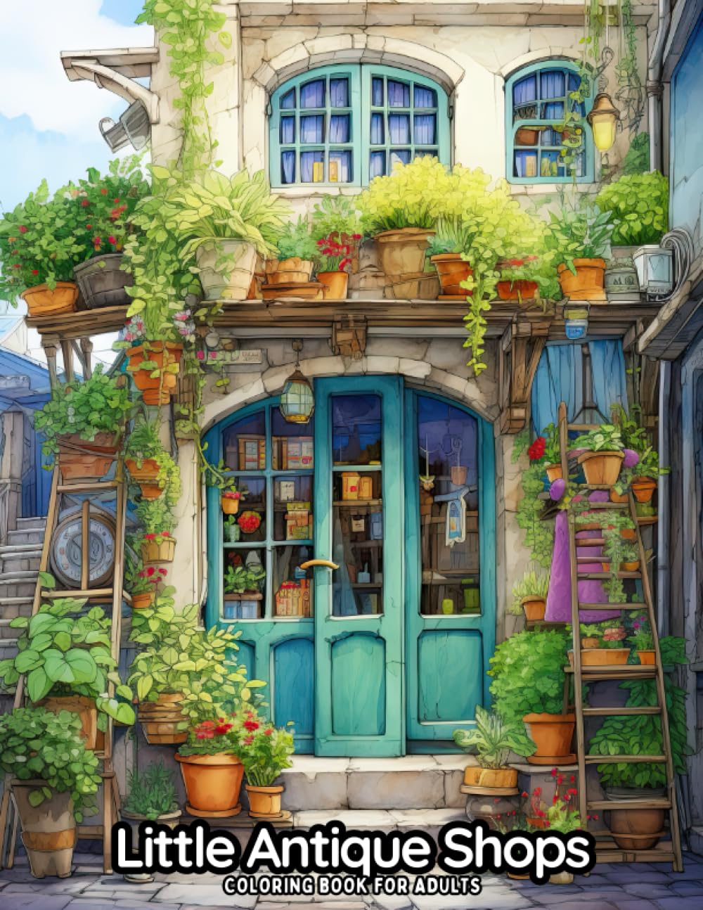 ler totalmente Little Antique Shops: Coloring Book for Adults (Vibrant Village)