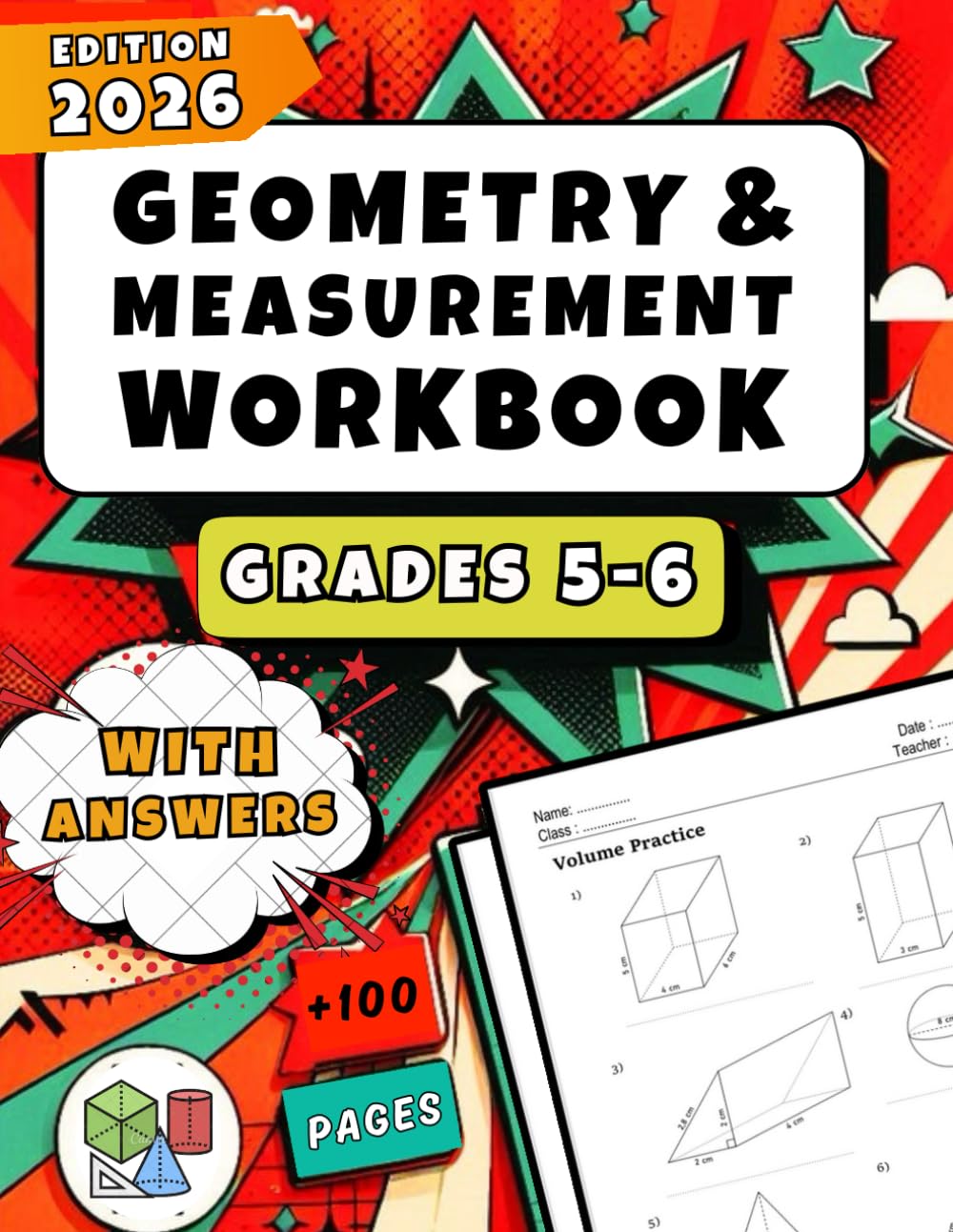 Geometry And Measurement Workbook Grades 5-6: Over 820 Practice Problems with Full Answer Key baixar o livro de graça