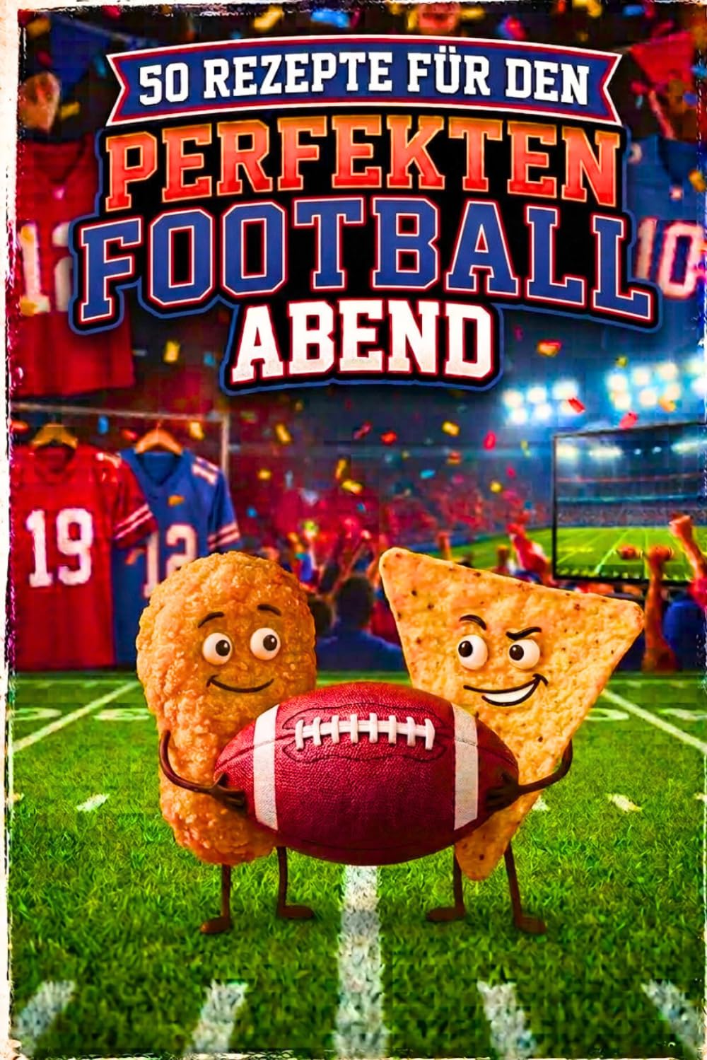 50 Rezepte für den perfekten Football Abend: süße & herzhafte Rezepte für Footballfans – Das perfekte Party-Kochbuch für Super Bowl, Game Day & große Football-Abende (German Edition)