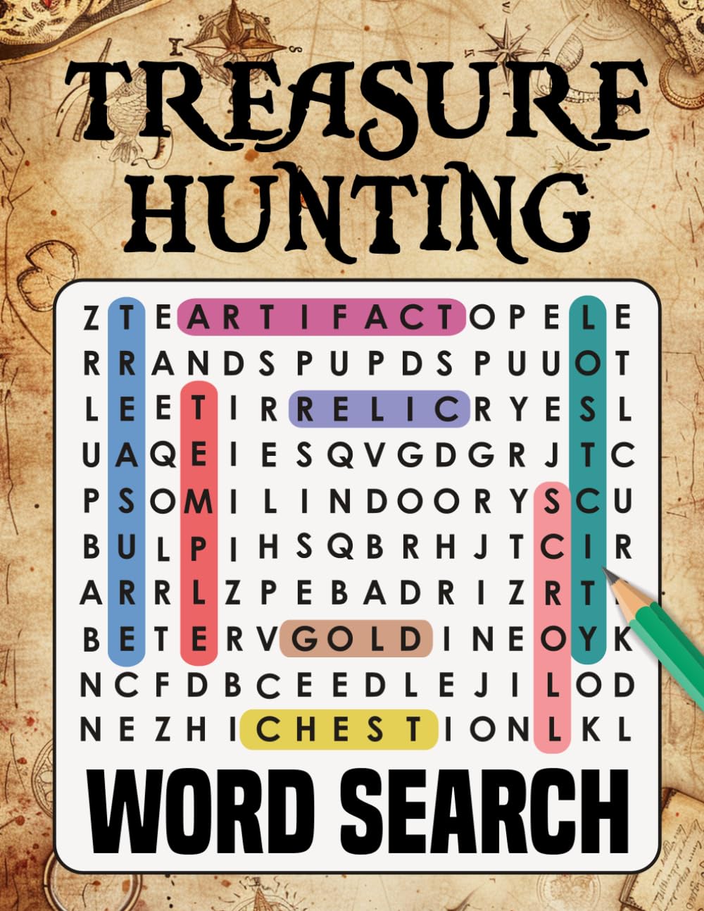 ler totalmente Treasure Hunting Word Search: +1000 Themed Treasure Hunting Word Searches, Gifts for Treasure Hunters & Detectorists | Large Print
