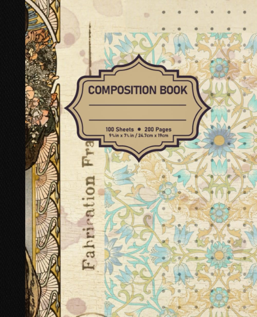 Composition Notebook College Ruled: Vintage Junk Journal Illustration |Vintage Ephemera Old Paper Aesthetic Journal For School, College, Office, Work baixar livro de graça