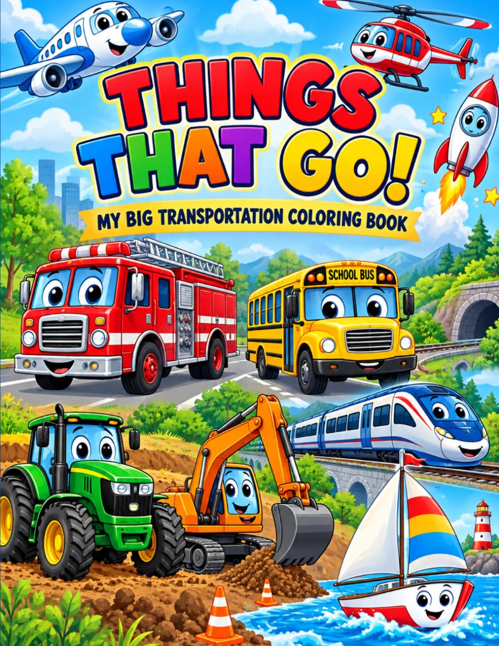 The Big Vehicle Coloring Book for Kids baixar o livro de graça