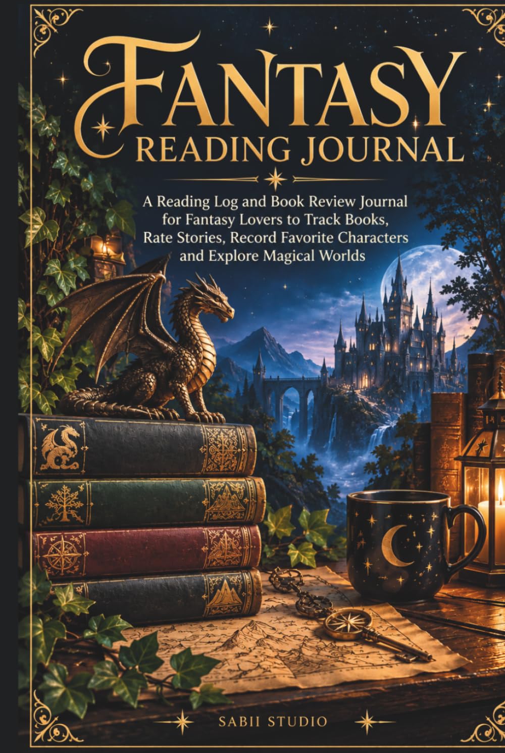 ler totalmente Fantasy Reading Journal: A Reading and Book Review Log for Fantasy Lovers to Track Books, Rate Stories, Record Favorite Characters and Explore Magical Worlds.