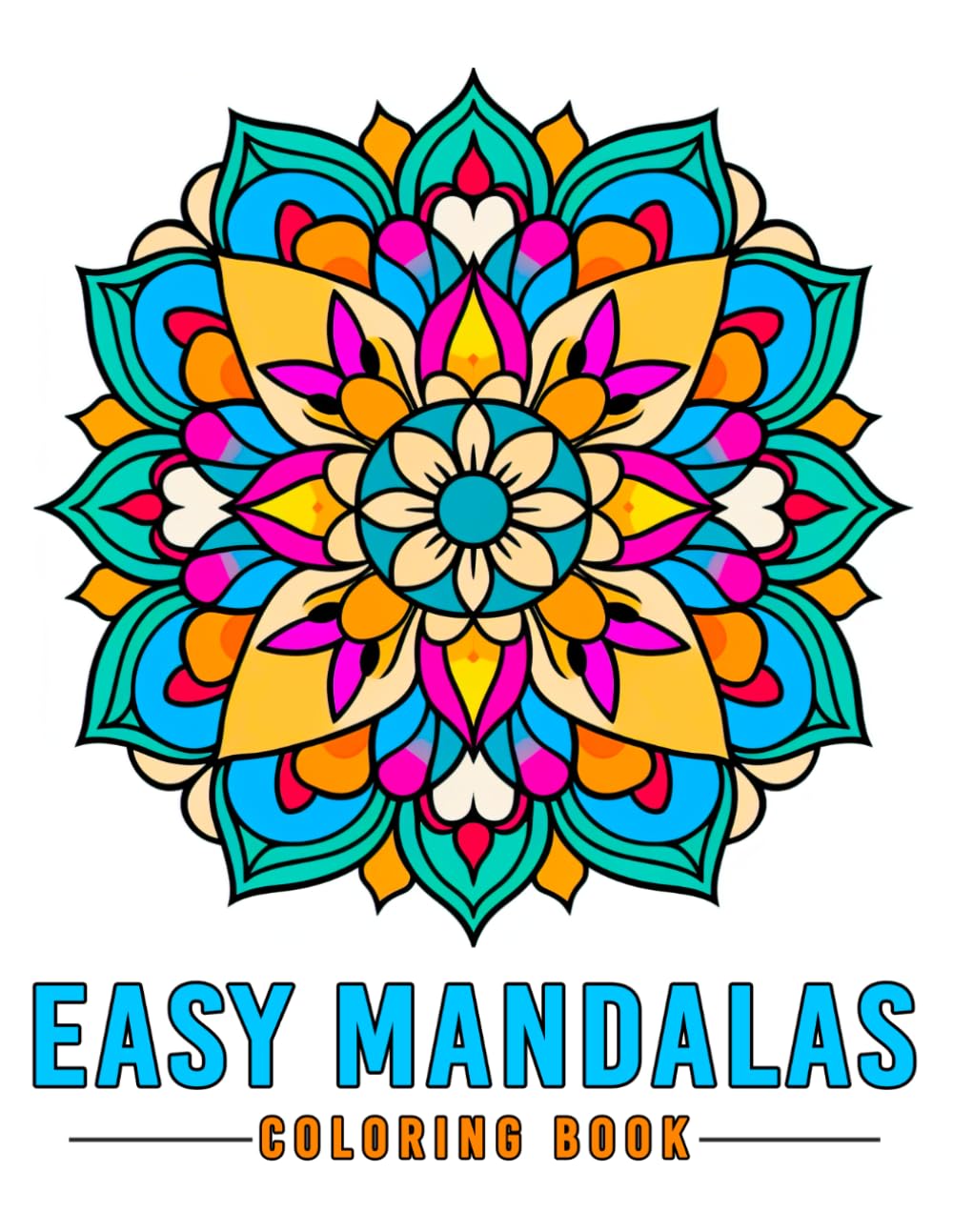 ler totalmente Easy Mandalas Coloring Book: Dive into Mandalas: A Coloring Adventure for Mindful Relaxation