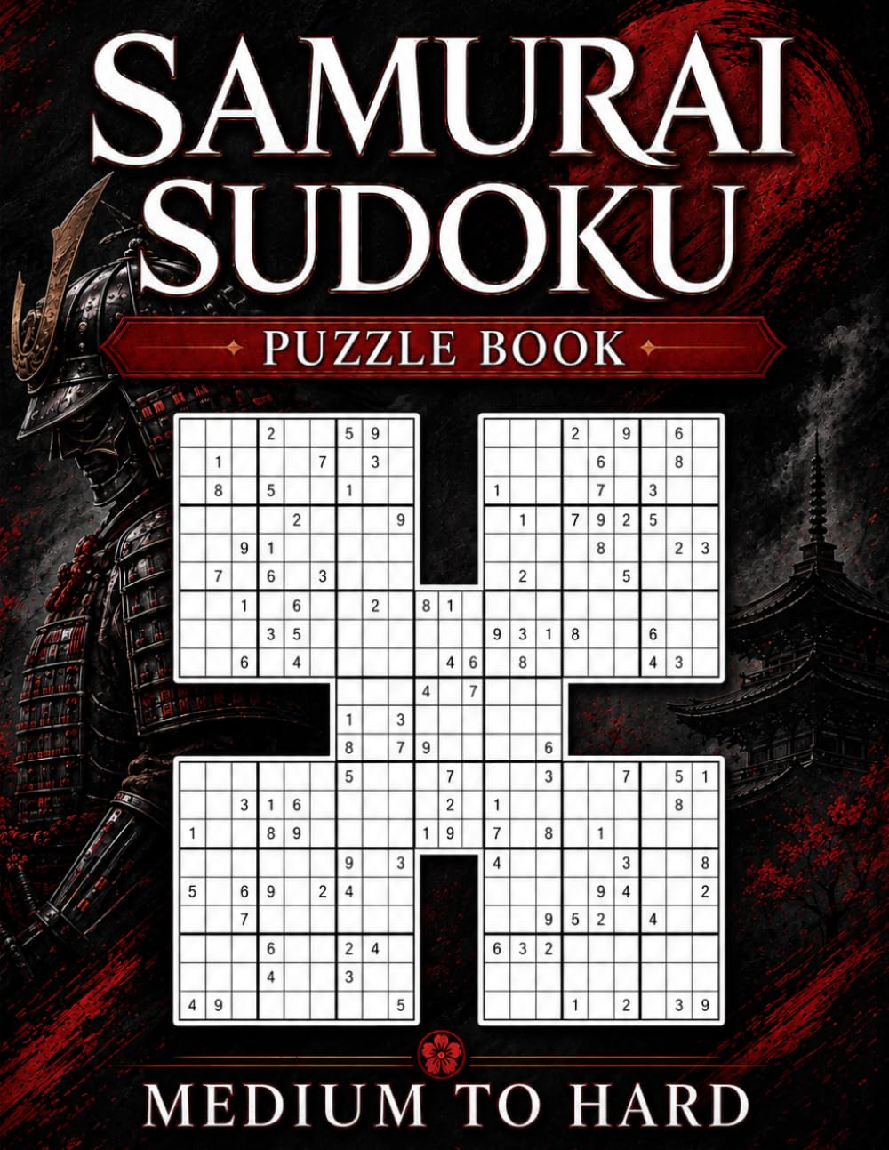 Samurai Sudoku Puzzle Book: Medium to Hard | 500 Overlapping Sudoku Puzzles into 100 Samurai Puzzles, with Instructions and Solutions | Sudoku Variant Puzzle Book for Adults baixar o livro de graça
