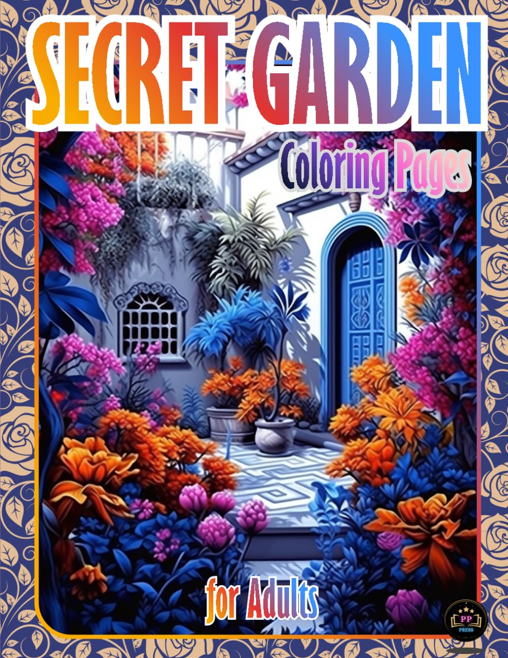 capítulo por capítulo baixar SECRET GARDEN Coloring Pages for Adults: A modern adult coloring book featuring intricate botanical and garden-themed designs, created for relaxation, creativity, and mindful artistic escape.