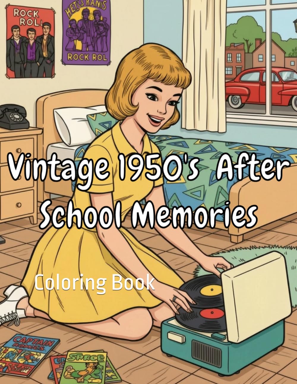 capítulo por capítulo baixar Vintage 1950's After School Memories: Coloring Book