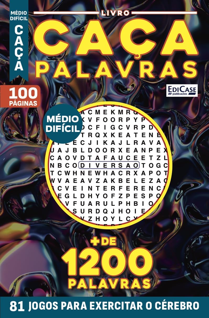 ler totalmente Livro Caça-Palavras 62: Nível Médio/ Difícil - 81 Jogos para exercitar o cérebro