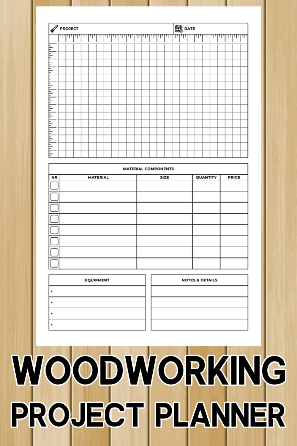 ler totalmente WOODWORKING PROJECT PLANNER: A carpentry project notebook helps track design notes and improve woodworking craft skills