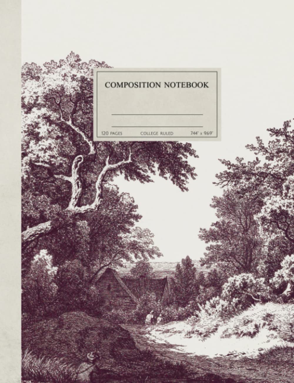 capítulo por capítulo baixar Composition Notebook: Vintage Forest Cottage Illustration, Purple Botanical - College Ruled, 120 Pages, 7.44 x 9.69 Inch (Burgundy & Maroon)