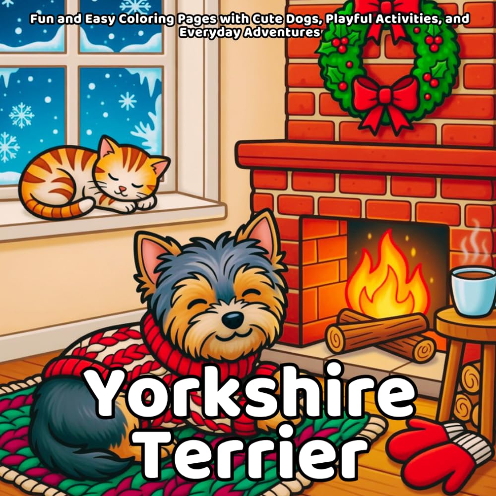 Yorkshire Terrier Coloring Book: Fun and Easy Coloring Pages with Cute Dogs, Playful Activities, and Everyday Adventures baixar o livro de graça