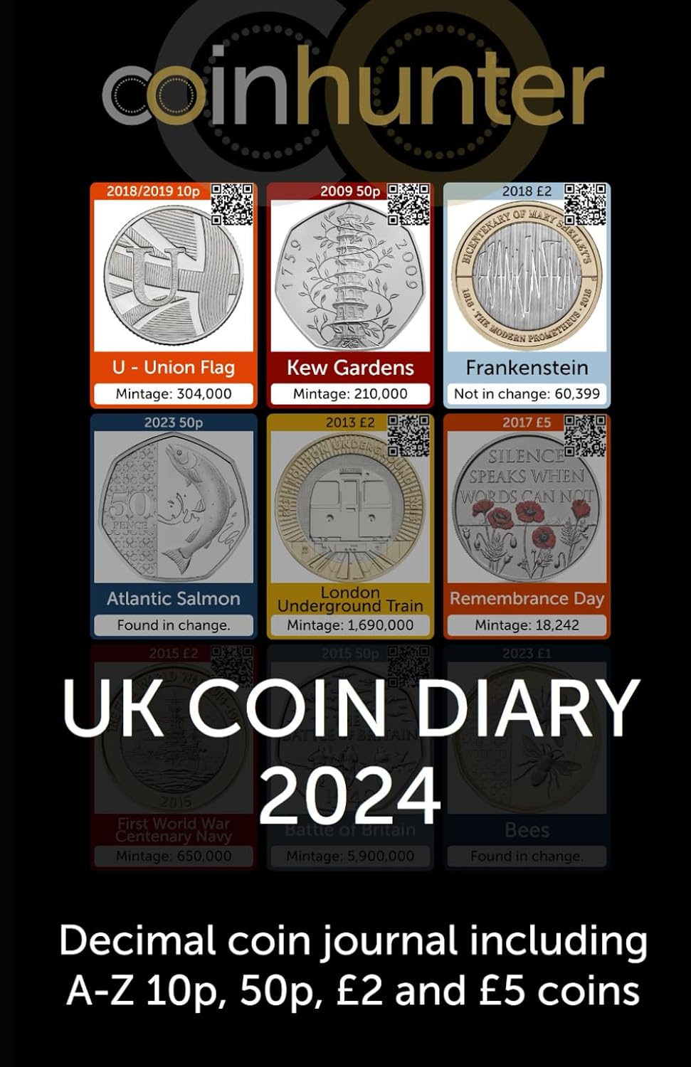 UK COIN DIARY 2024: Decimal coin journal including A-Z 10p, 50p, £2 and £5 coins baixar livro de graça