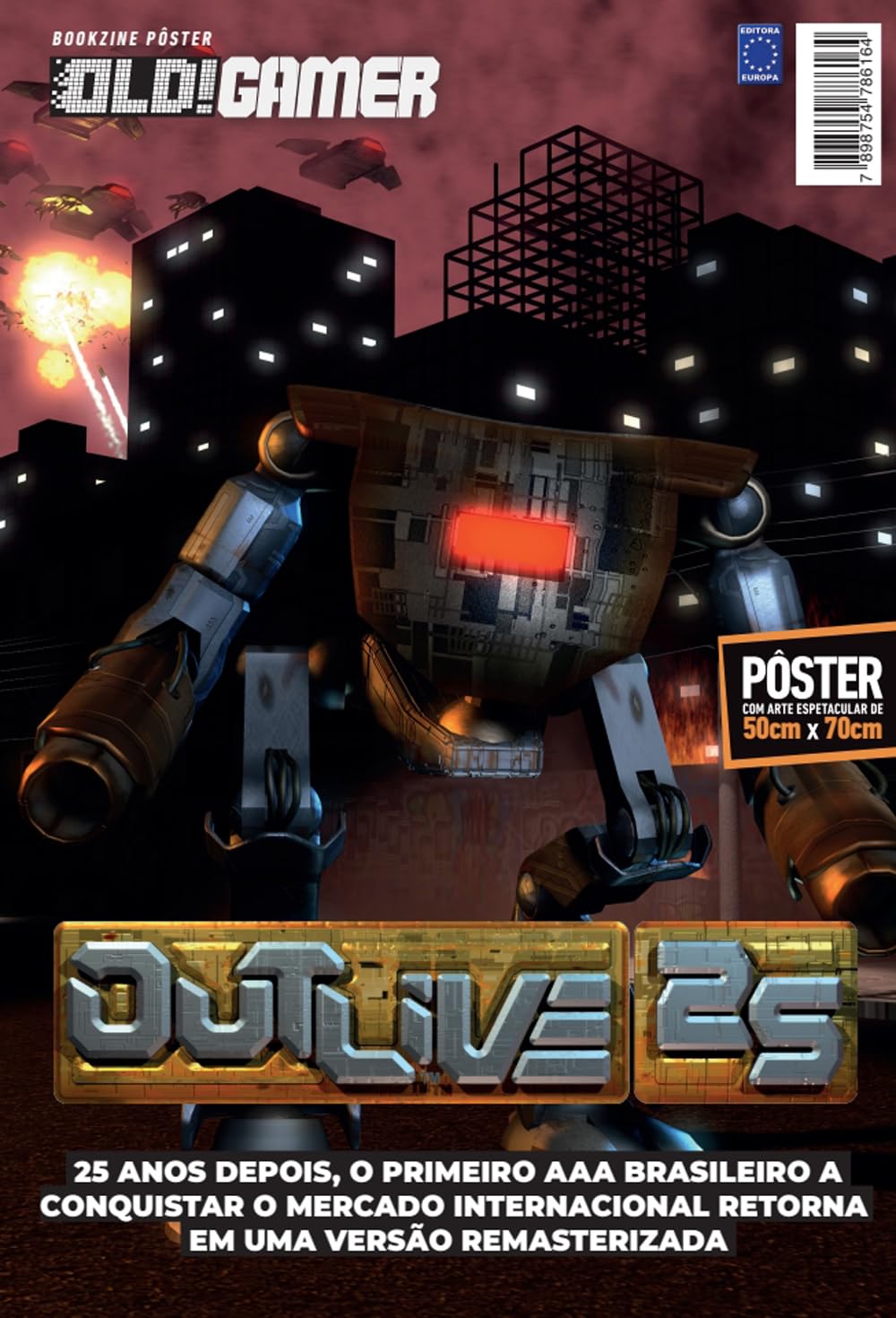 Outlive 25 - Arte Vertical (Versão lisa, sem dobras, enviada em tubo protetor) - Superpôster OLD!Gamer